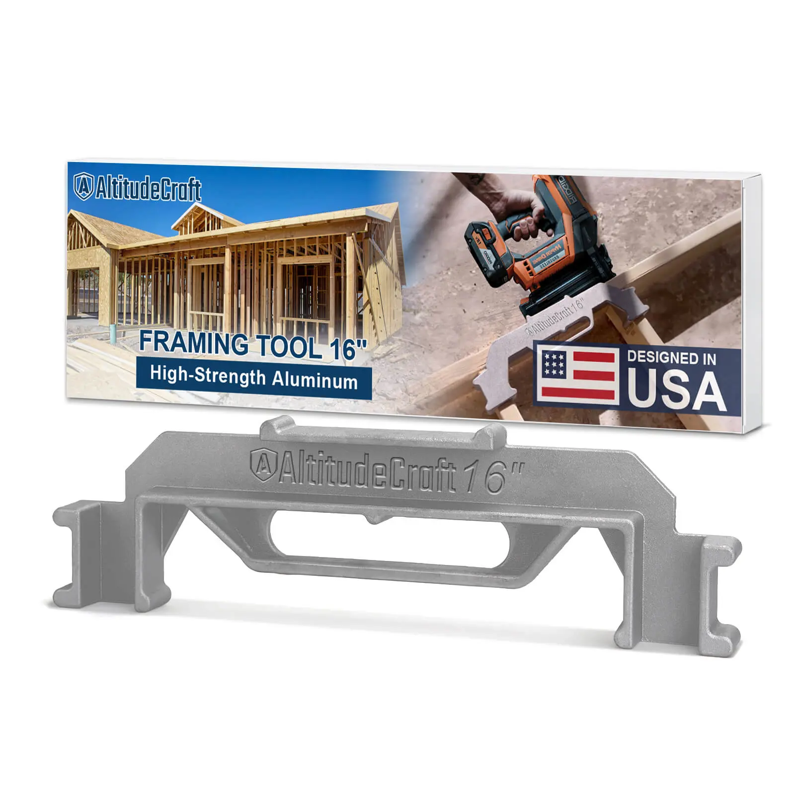 AltitudeCraft Precision Stud Layout Measuring Instrument - 12"/16"/24" Sizes, Quick & Accurate Framing Tool, Work Tool for Stud Framing, Wood Lumber Projects, Construction #toolupgrade