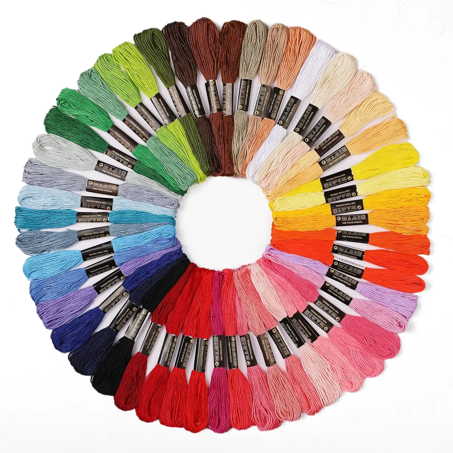 50 Skeins Rainbow Colors Embroidery Floss Cross Stitch Thread Craft Floss String for DIY Friendship Bracelet Projects and Cross Stitch Crafts