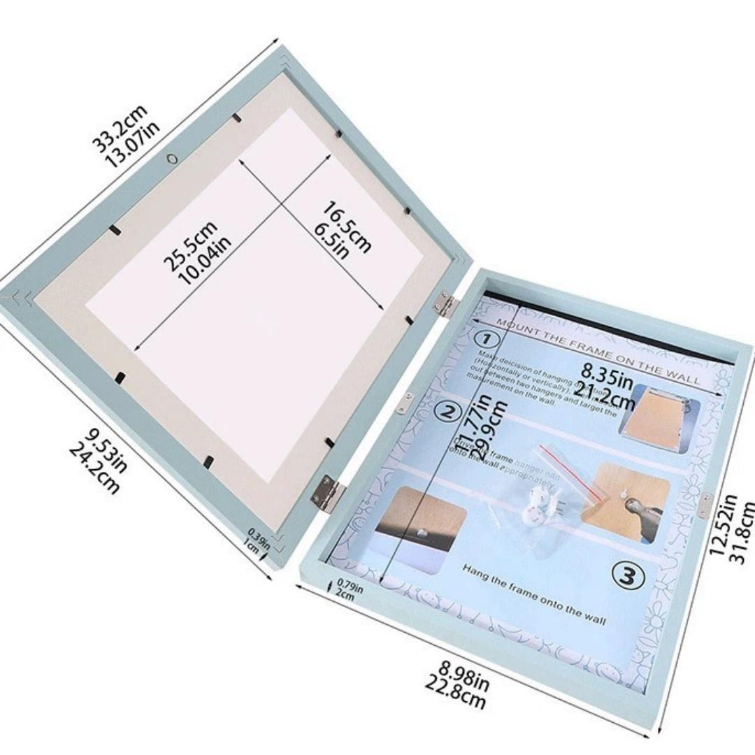 Art Frame, Picture Frame, Replaceable Front Opening Art Frame, Art Display Storage Frame for Wall, Home Decor Supplies for Living Room Bedroom, Photo