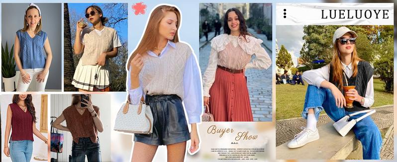 Sweater Vest for Women V Neck Sleeveless Knit Solid Casual Ribbed Preppy Pullover Tops