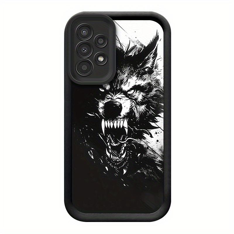 Graffiti Wolf Head Personalized Phone Case for Samsung Galaxy S26 S25 S24 S23 S22 S21 Fe Plus Ultra A13 A14 A15 A16 A17 A33 A34 A35 A36 A52 A53 A54 Note20, Shockproof And Durable, Stylish Design, TPU Protective Cover.