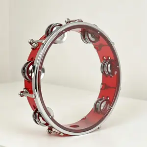 8 Inch Self-tuning Tambourine, 1 Count Professional Musical Instrument for Adults, Musical Instrument for Home School Office, Percussion Musical Instruments