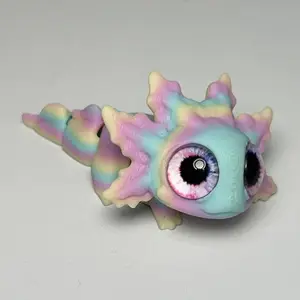 Multi-Joint Design 3D Printing Newt Figures Movable Parts 3D Printed Simulation Eyes Figures Cartoon Realistic