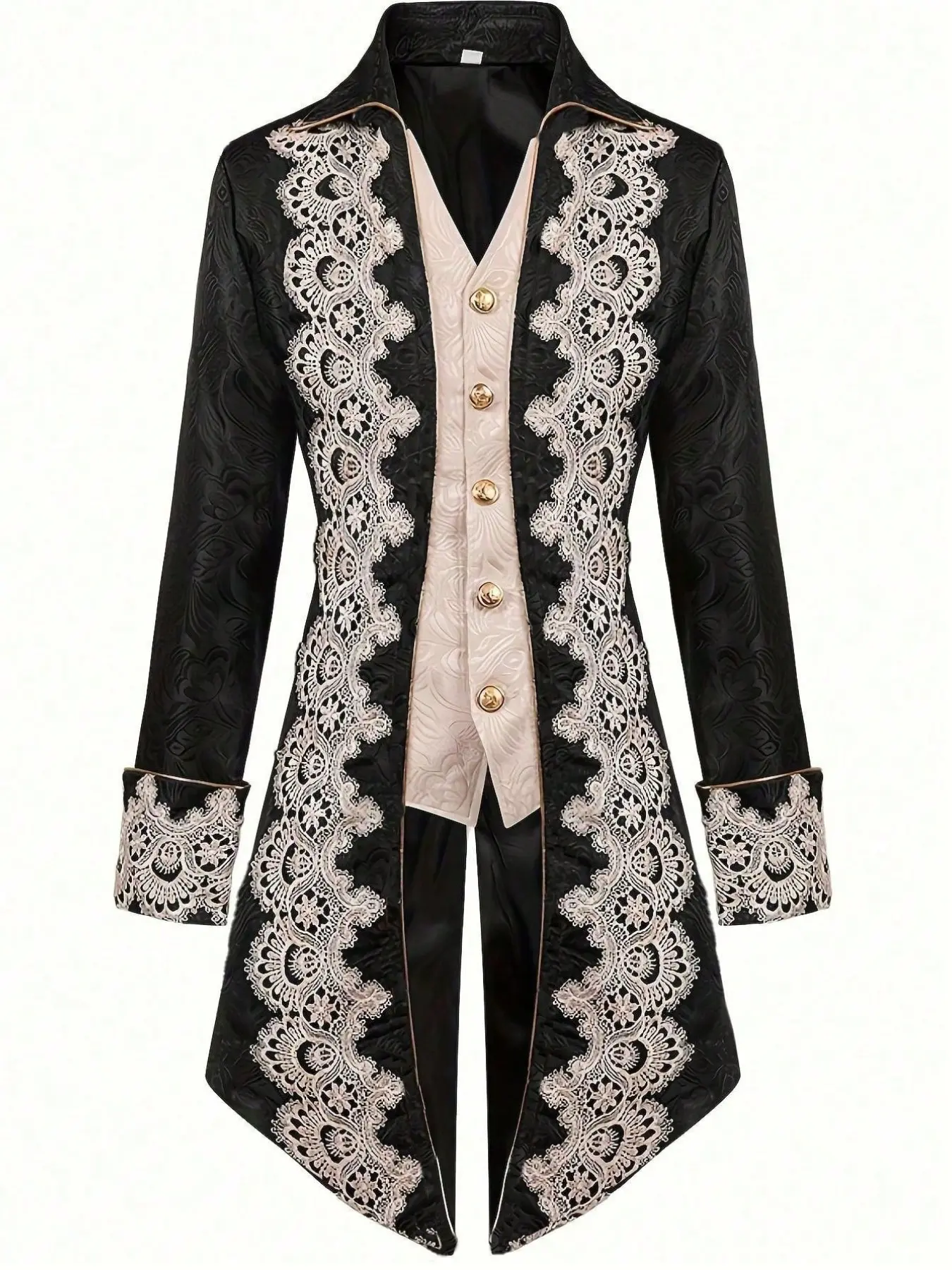 Men's Steam Punk Medieval Tailcoat, Gothic Victorian Frock Coat, Long Formal Jacket, Historical Costume, Elegant Outerwear