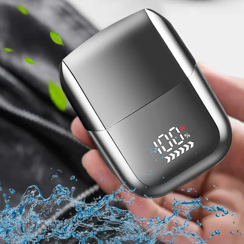 Washable portable mini aluminum foil shaver electric shaver IPX7 waterproof, suitable for indoor and outdoor use, suitable for holiday gift giving