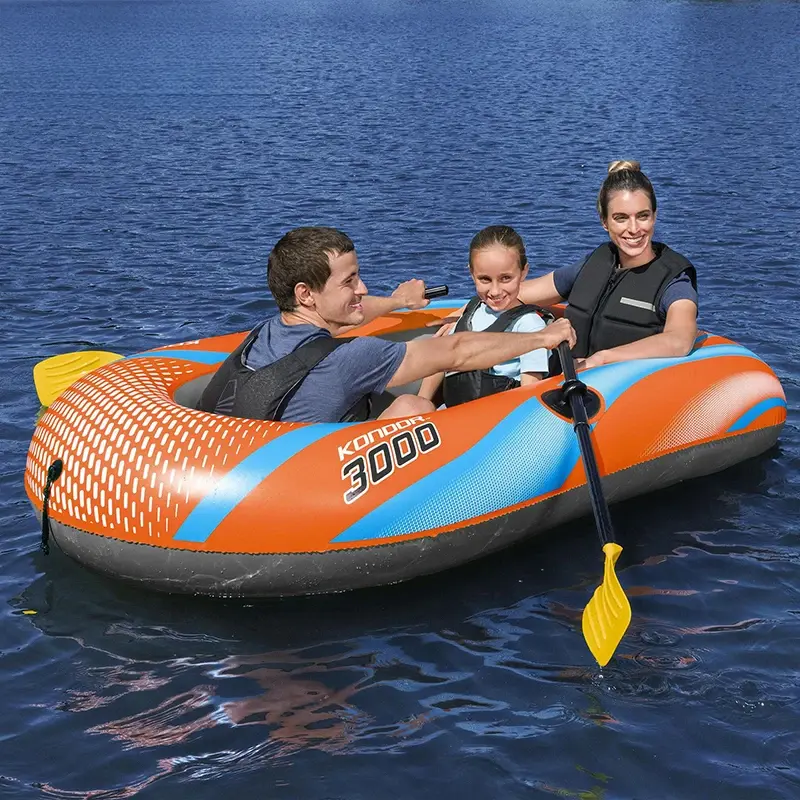 Inflatable Kayak - Long Lasting PVC Rafting Adventure Boat for Thrilling