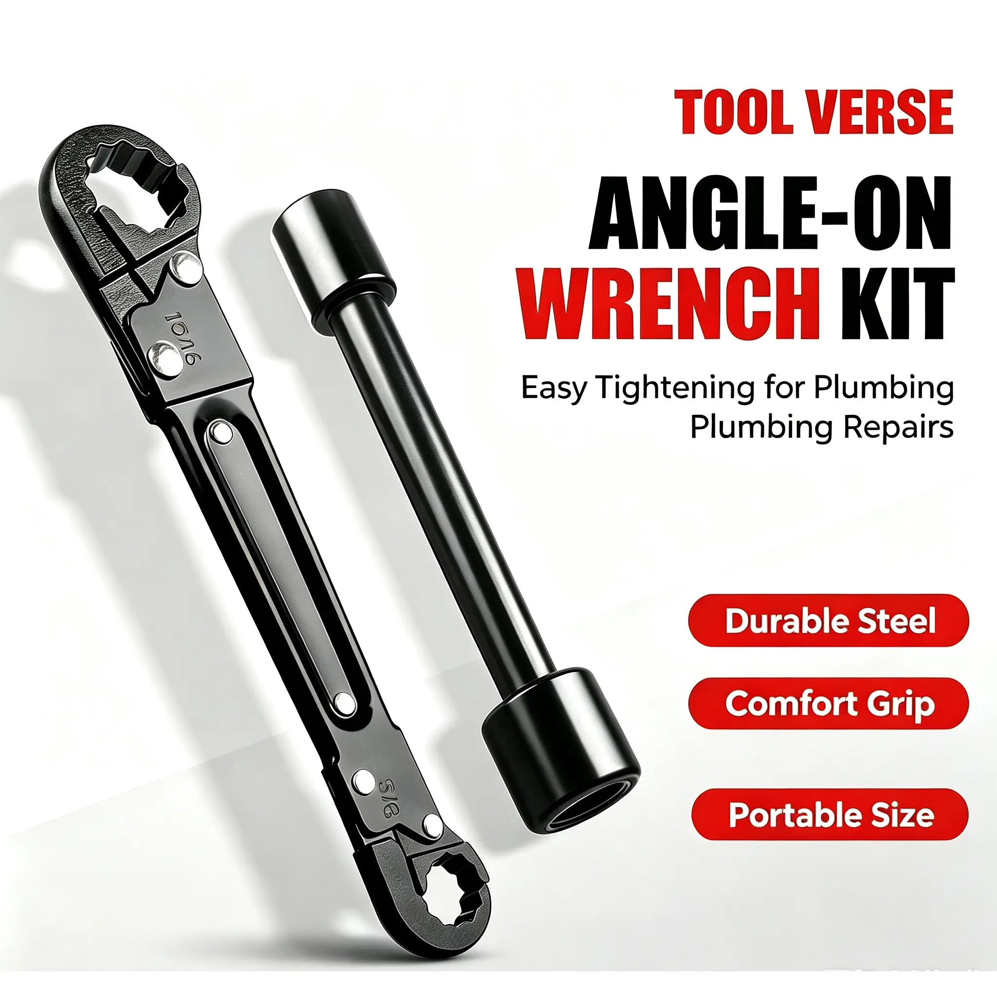 Tool Verse| Dual Kwik Tite Plumbing Wrench Kit, Angle Stop Wrench for Confined Space Pipe Installation, Essential Plumber Tool#ToolVerseTools#Plumbing Supplies