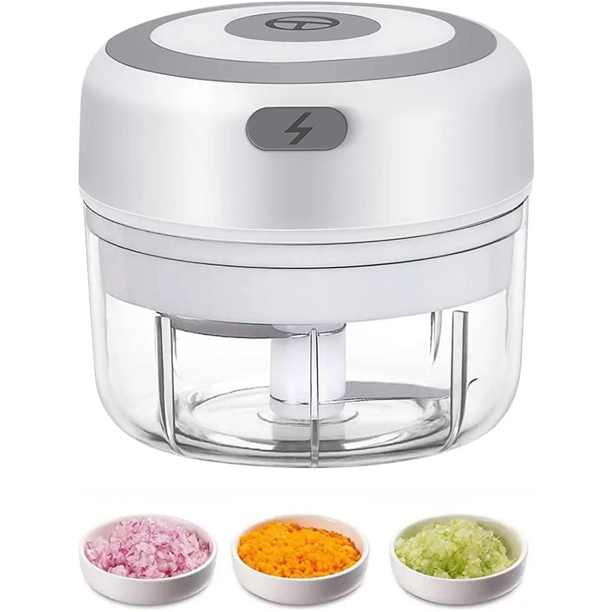Electric Mini Garlic Chopper, 100ML Food Chopper Garlic Mincer USB, Portable Small Food Processor Vegetables