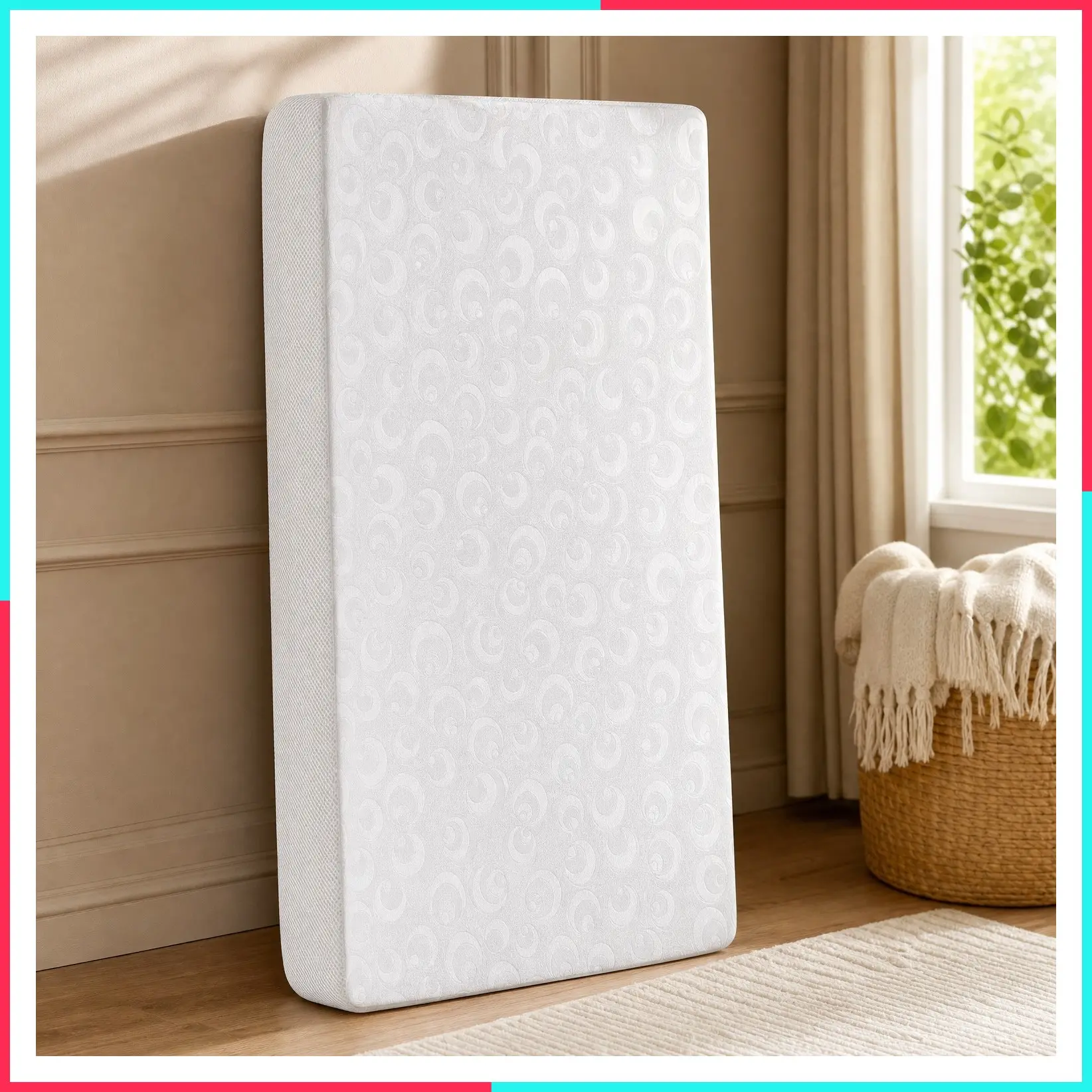 Breathable 2-in-1 Portable/Mini Crib Mattress, GREENGUARD Gold Certified, Made in USA, Dual Sided, Waterproof Cover, ASTM & CPSC Tested, Fits Portable and Mini Crib 32" x 24" 3", Not for Playards