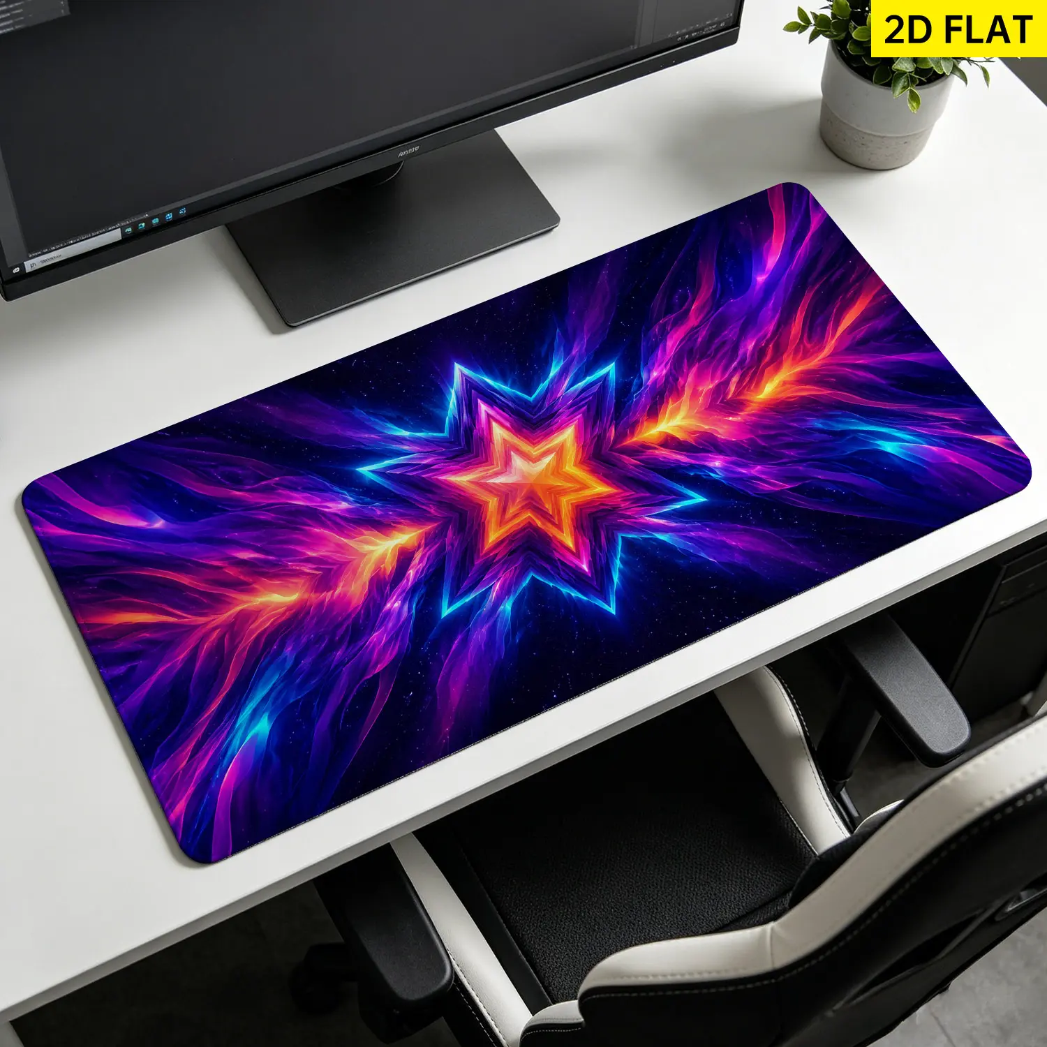 4Pcs Neon Galaxy Starburst Shower Curtain Set, Bathroom Set with 12 Hooks, Non Slip Bathroom Rug Mat, Toilet UShape Mat, Toilet Lid Cover Pad, Futuristic Home Decor, Cosmic Bathroom Decor, Modern Bath Accessories