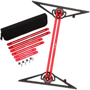 Tread Template Tool – Aluminum Tread Jig & Tread Tool with Dual Locking Nuts for Accurate Step Measuring, Guide, Scribing & Stainless Template Tool