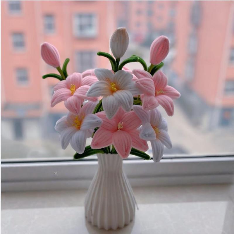 706-Piece Rose Flower Twisting Sticks Bouquet Set, Includes 300 Pipe Cleaners, 382 Flower Centers, Ideal for Christmas, Mother's Day and Graduations