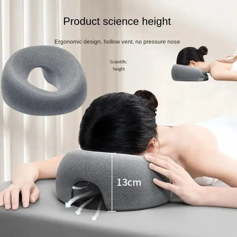 Comfortable Memory Foam Pillow, Face Support Pillow, Desk Nap Pillow, Prone Pillow, Massage Bed Face Rest, Soft Pad for Relaxation