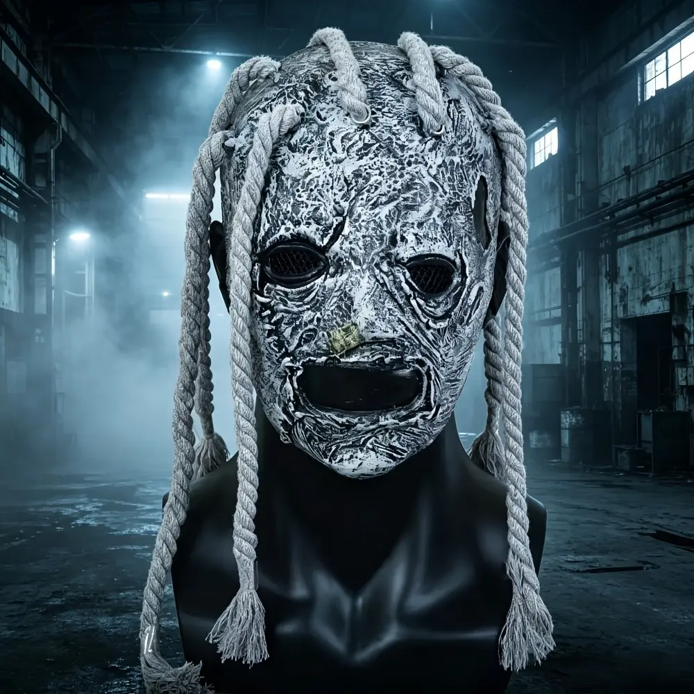 Adult Horror Rope Braided Monster Mask, Halloween Cosplay Costume Prop, Perfect for Halloween Parties and Masquerades