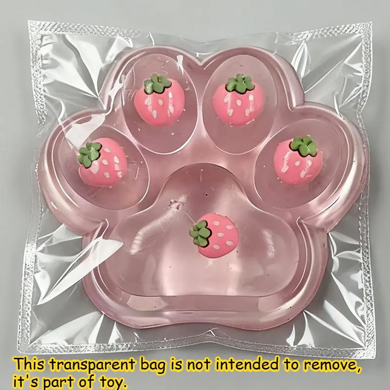 HefengCL Giant Large Soft Taba Strawberry Big Claw Squeeze High-Quality Soft Toy, TPR Material, Fingertip Fun Relaxing Sensory Toy, Suitable as a Birthday Gift and Party Fun Toy