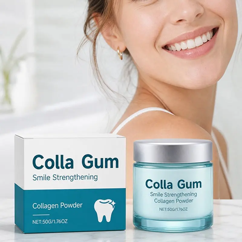 50g Collagen Tooth Polishing Powder, Gentle Stain Removal, Fresh Breath Oral Care, Daily Mouthwash Powder, Mild Cleaning Formula