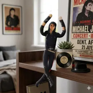 Michael Jackson Soft Stuffed Plush Figure Doll Flexibly Movable Joints Toy Handwoven Room Decor Pop King Fan Gift