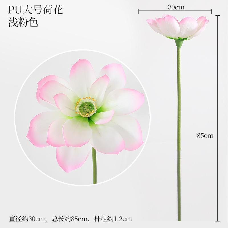 Real Touch Lotus  Flowers, New Chinese Style Water Lily & Lotus Leaf Decor, Zen Buddha Hall Ornament, Photography & Wedding Floral Arrangement Props White Babys Breath Bouquet