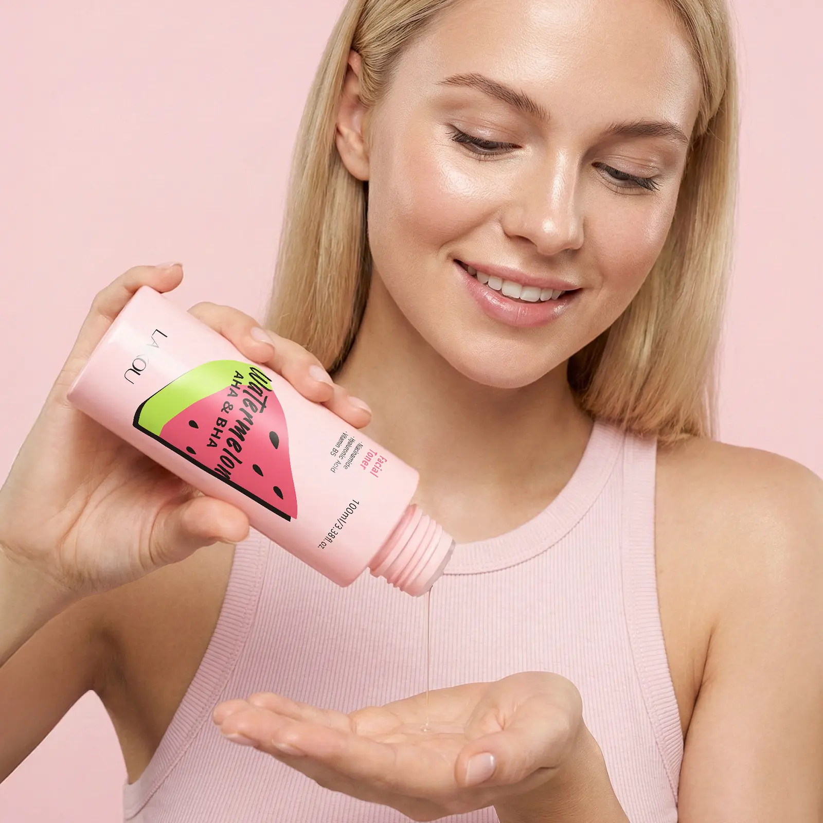 Watermelon Acid Salicylic Toner 100ML, Hydrating and Moisturizing Facial Lotion, Refreshing Skin Care Formula, Ideal for Daily Use