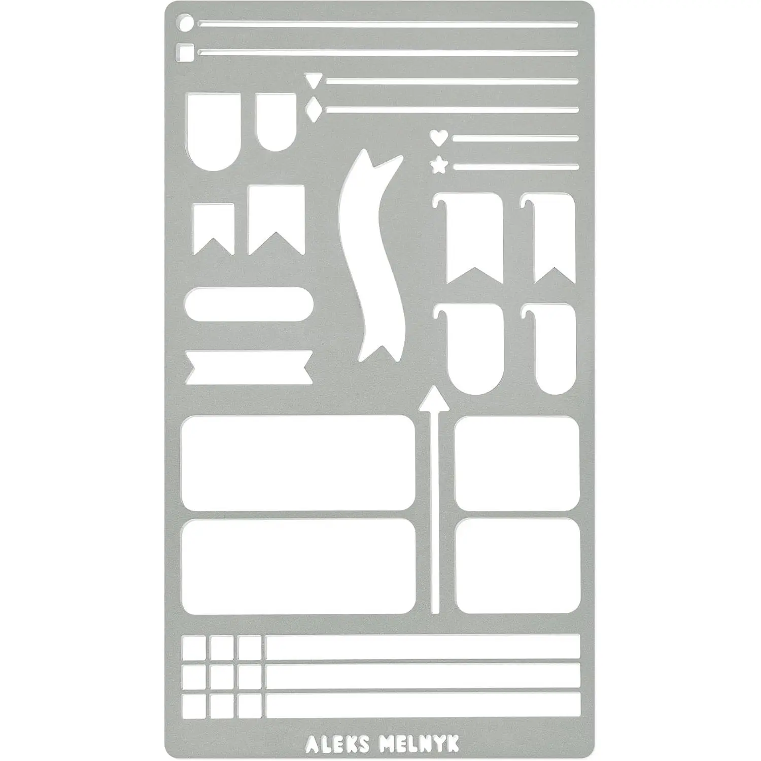 No.62 Metal Bullet Journaling Stencil – Reusable Stainless Steel Template for Planner, Scrapbooking, Habit Tracker, Weekly Spread