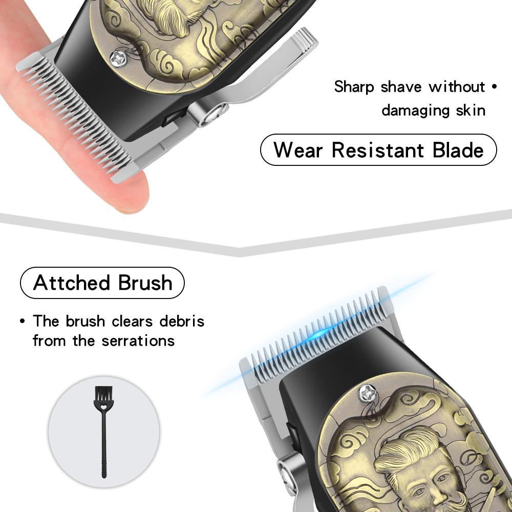Rechargeable Men's Grooming Kit, Hair Clipper and Beard Trimmer Set, Adjustable Blades, Home and Salon Use, Gentleman Digital Display Gift Box