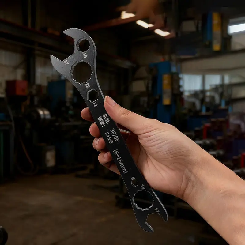 Multi-Functional Thin Hvac Repair Wrench, Multi-Size Socket Nut Wrench for Air Conditioning Installation, Compact Flat Manual Tool for Narrow Spaces, Durable, Versatile
