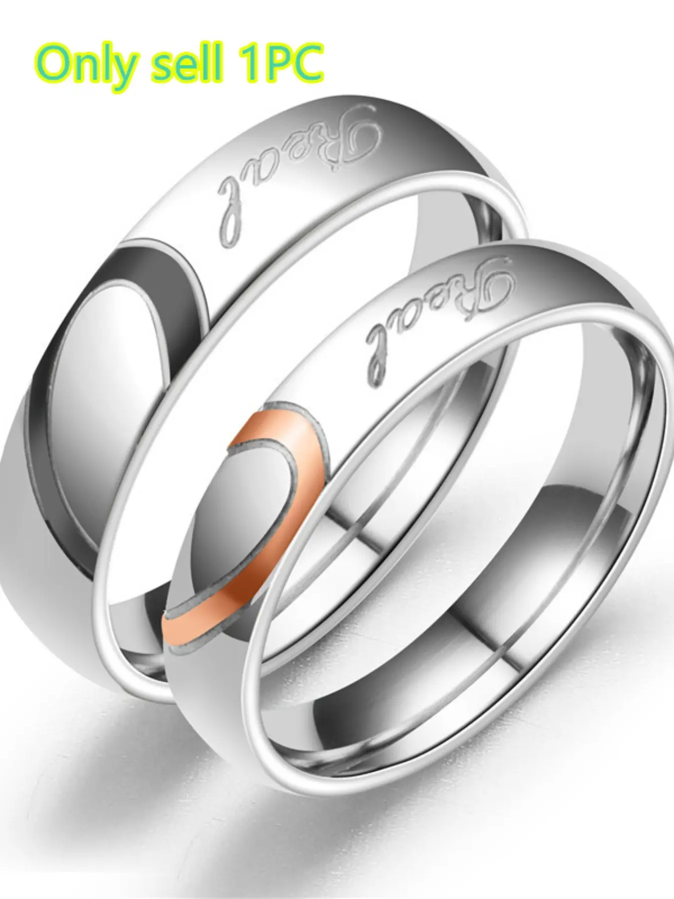Personalized Couple Rings, Engraved Name Jewelry, Hypoallergenic Metal, Wedding Anniversary Gift, Romantic Accessories