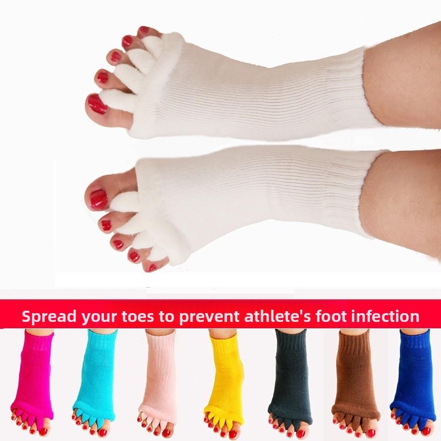 Japanese yoga summer five-finger socks sub-toe socks, toe socks, men's and women's medium tube socks, color massage five-toe socks Japanese yoga summer five-finger socks sub-toe socks, toe socks, men's and women's medium tube socks, color massage five-toe socks