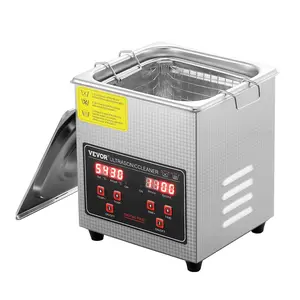 【DealsForYouDays】VEVOR Ultrasonic Cleaner with Digital Timer Heater, Professional Ultra Sonic Jewelry Cleaner, Stainless Steel Heated Cleaning Machine for Glasses Watch Rings Small Parts Circuit Board (2L)
