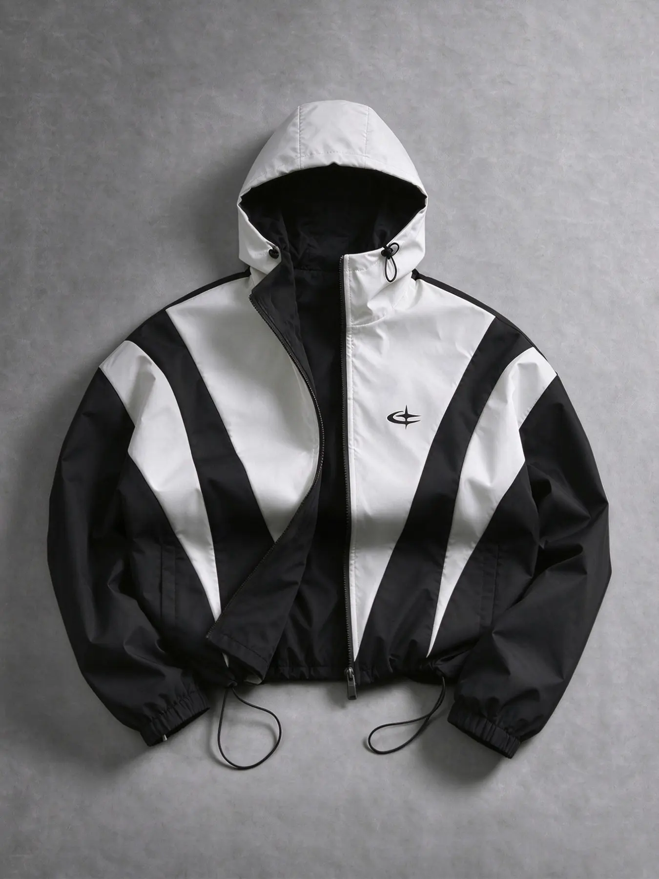 Men's Two-Tone Hooded Jacket, Outdoor Sports Running Fitness Coat, Lightweight Fall Winter Top, Comfortable and Stylish