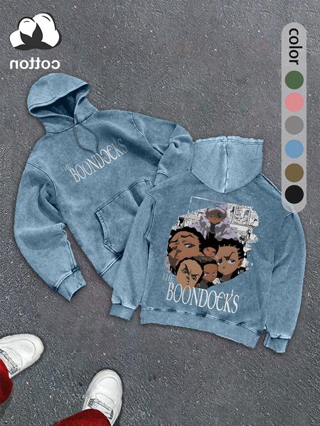 Men's street retro style washed hooded sweatshirt fashion trend casual hoodie, men's autumn and winter wear