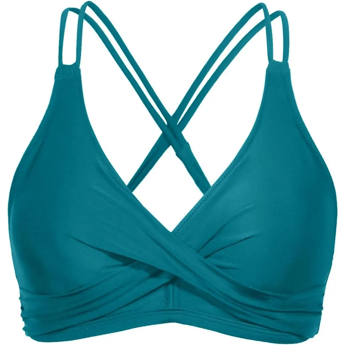 Twist Front Bikini Tops for Women - Push Up Bathing Suit Top Padded Swimsuit Top