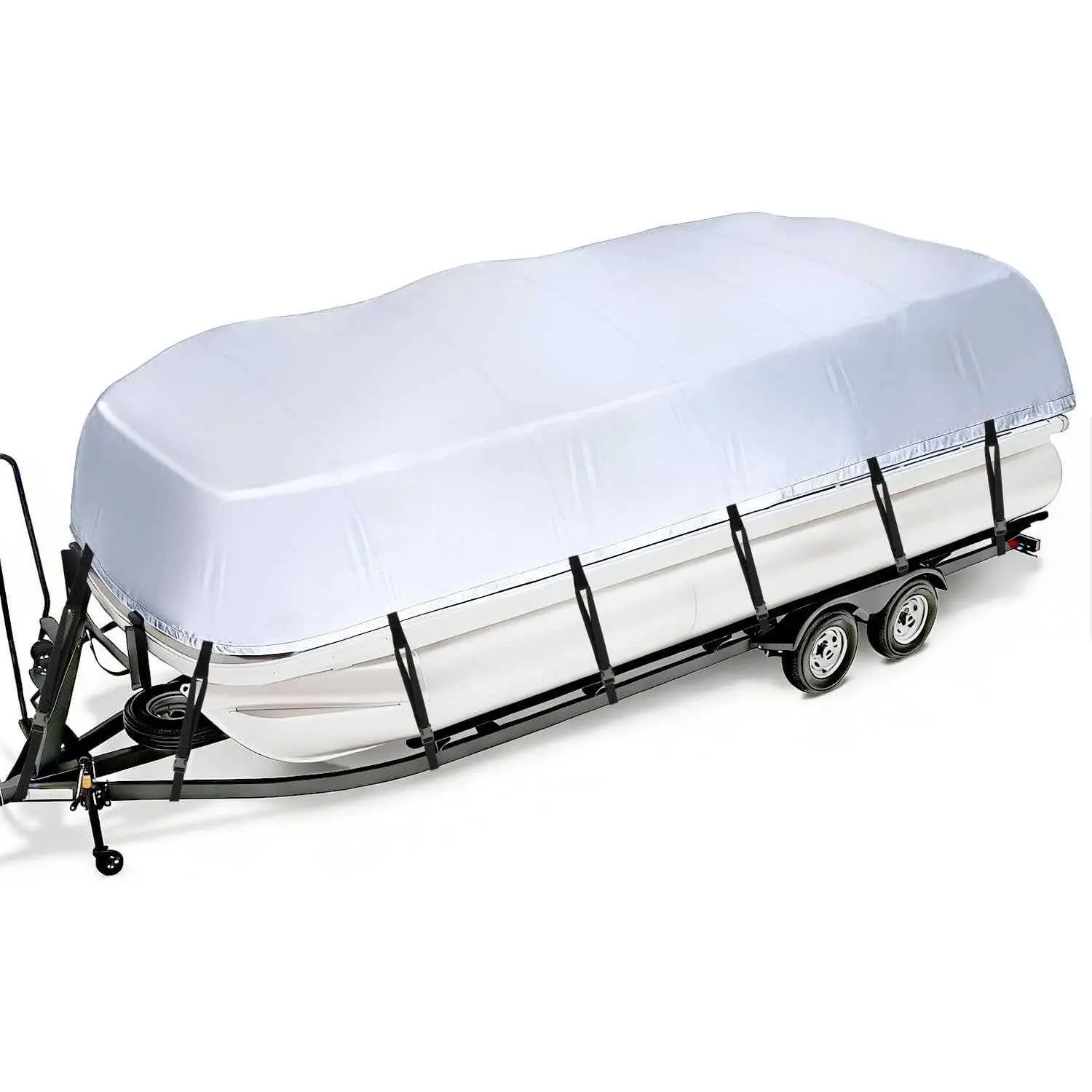 iCOVER Trailerable Pontoon Boat Cover, Fits 17 to 28ft Long & Beam Width up to 102in Pontoon Boat with Storage Bag DL260808C18