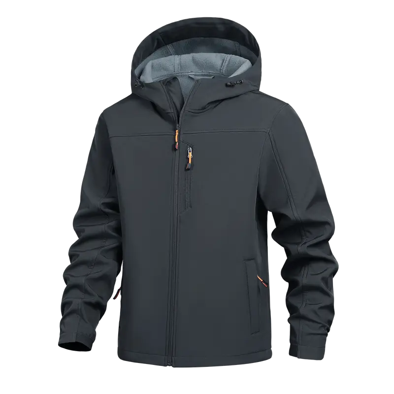 Men's Casual Fleece Lined Hooded Softshell Jacket Full Zip Warm Outerwear Coat Daily Apparel Clothes Wears Outfits Style cozy soft cool clean chic premium classic stylish durable trendy comfy urban hype Vibes Tops Jackets Coats Outerwear Wears Styles Outf