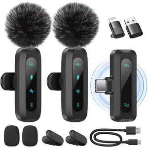 Mini Microphone for  Android Phone -  Lavalier Microphone Plug-Play Mic with Noise Reduction, Auto Pairing, Mute & Reverb for Vlogging,Video Recording,,YouTube