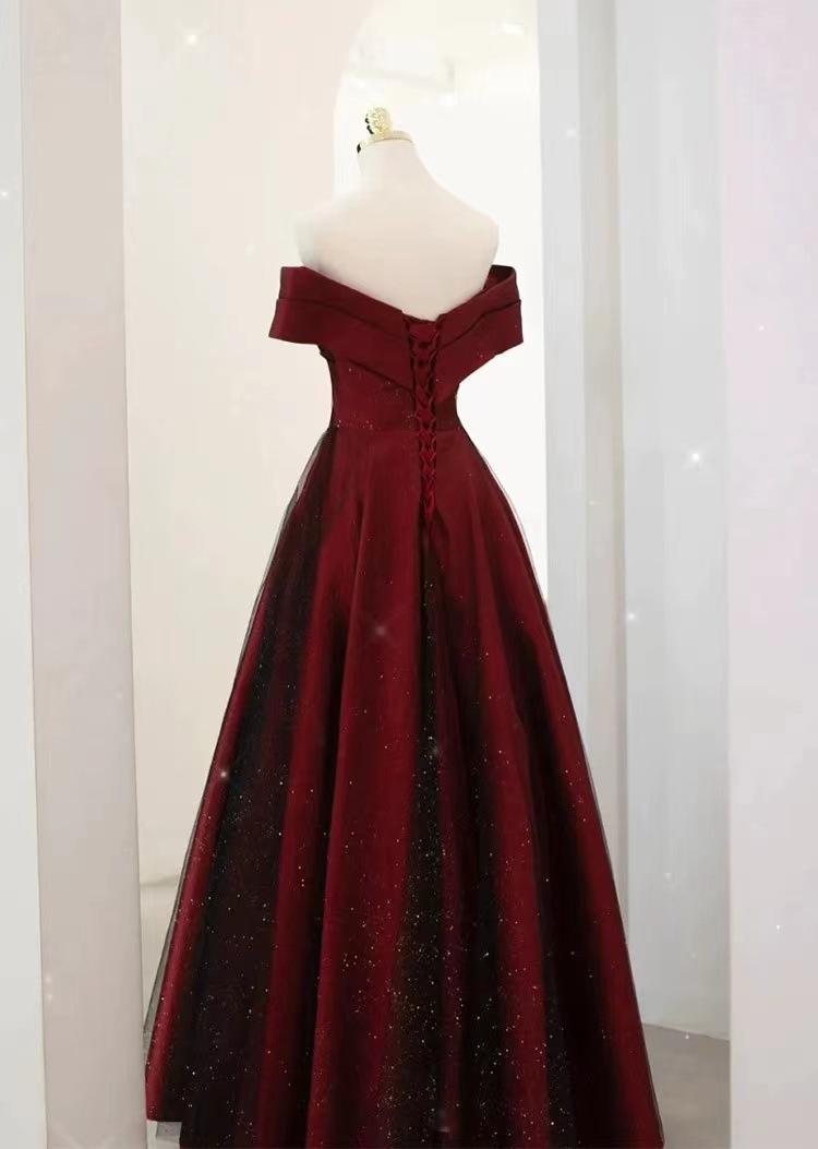 2026 New Autumn Red Toast Dress for Bride, One-Shoulder, Noble, Simple, Elegant, Slim-Fit and Skin-Brightening