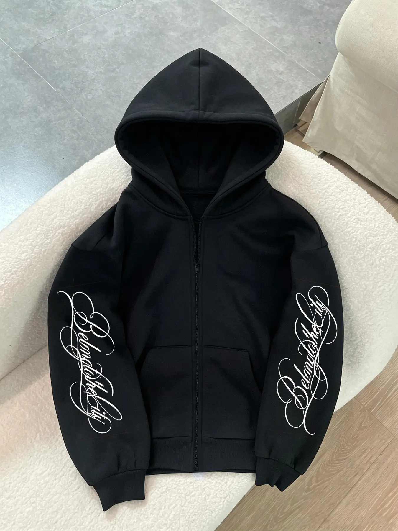 Men's Fall Winter Zipper Hoodie, Fashion Street Style Spike Pattern, Casual Daily Wear, Trendy Urban, Loose-Fit Animal Print Jacket