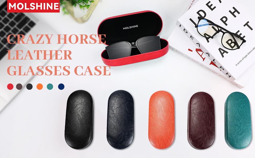 Hard Shell Sunglasses Case, Classic Large Glasses Case for Women Men, Sunglass Eyeglasses