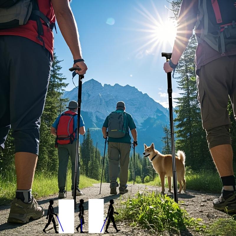 5-level Adjustable Height Folding Cane, Foldable Aluminum Alloy Walking Stick With Adjustable Height- Lightweight And Durable For Hiking And Travel