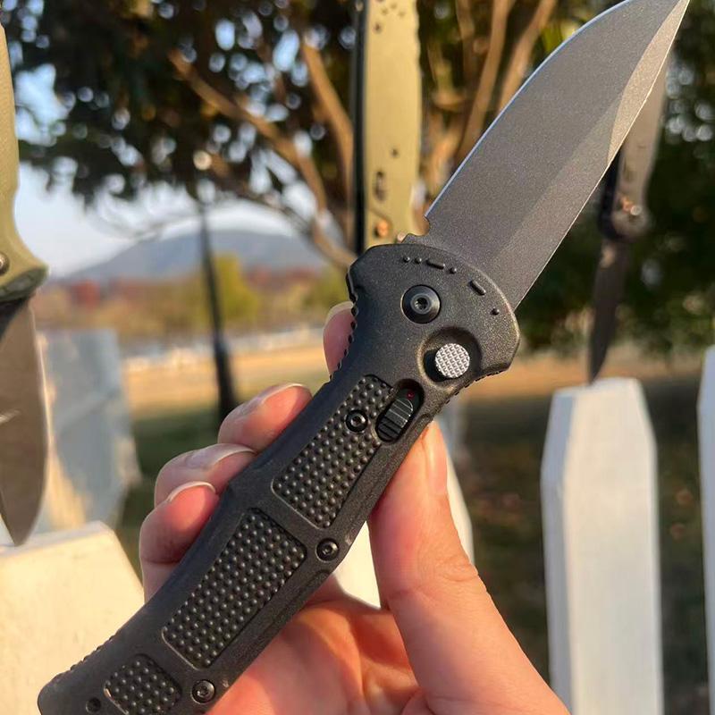 BM9070 CLA Utility Button Lock Folding KnifeD2BladeNon-slip Nvlon Fiber Handle pocket knife, multi-tool, fruit knife, cutting tool, suitable foroutdoorexploration, camping, picnics, mountaineering,hiking,EDC tool, kitchen knife