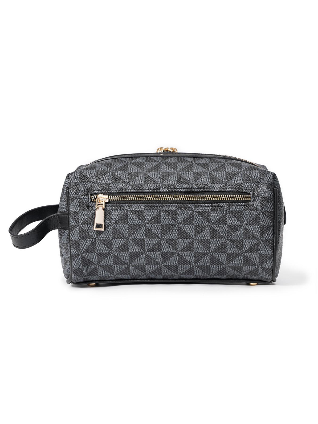 Fashion Geometric Pattern PU Leather Clutch, Lightweight Simple Business Wristlet for Men, Casual Trendy Versatile High-quality Daily Commuting Bag