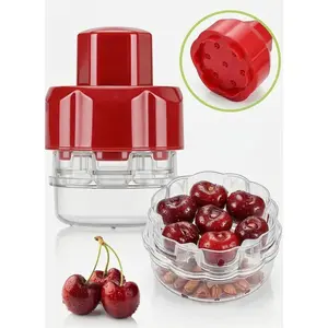 7-in-1 Cherry Pitter Tool - new Portable Push-Down Cherries Seed Remover, No Handle Design for Kitchen, Picnics