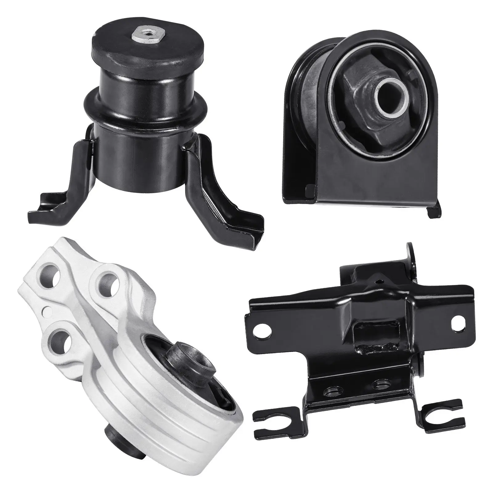 VEVOR Engine Motor Mount and Transmission Mount Kit Replacement, Set of 4, Compatible with 2009–2012 Ford Escape 2.5L L4, Replace OE# A5446, A5481, A5412, A5441, Secure Support, Rubber, Iron, Motor Mounts, Front