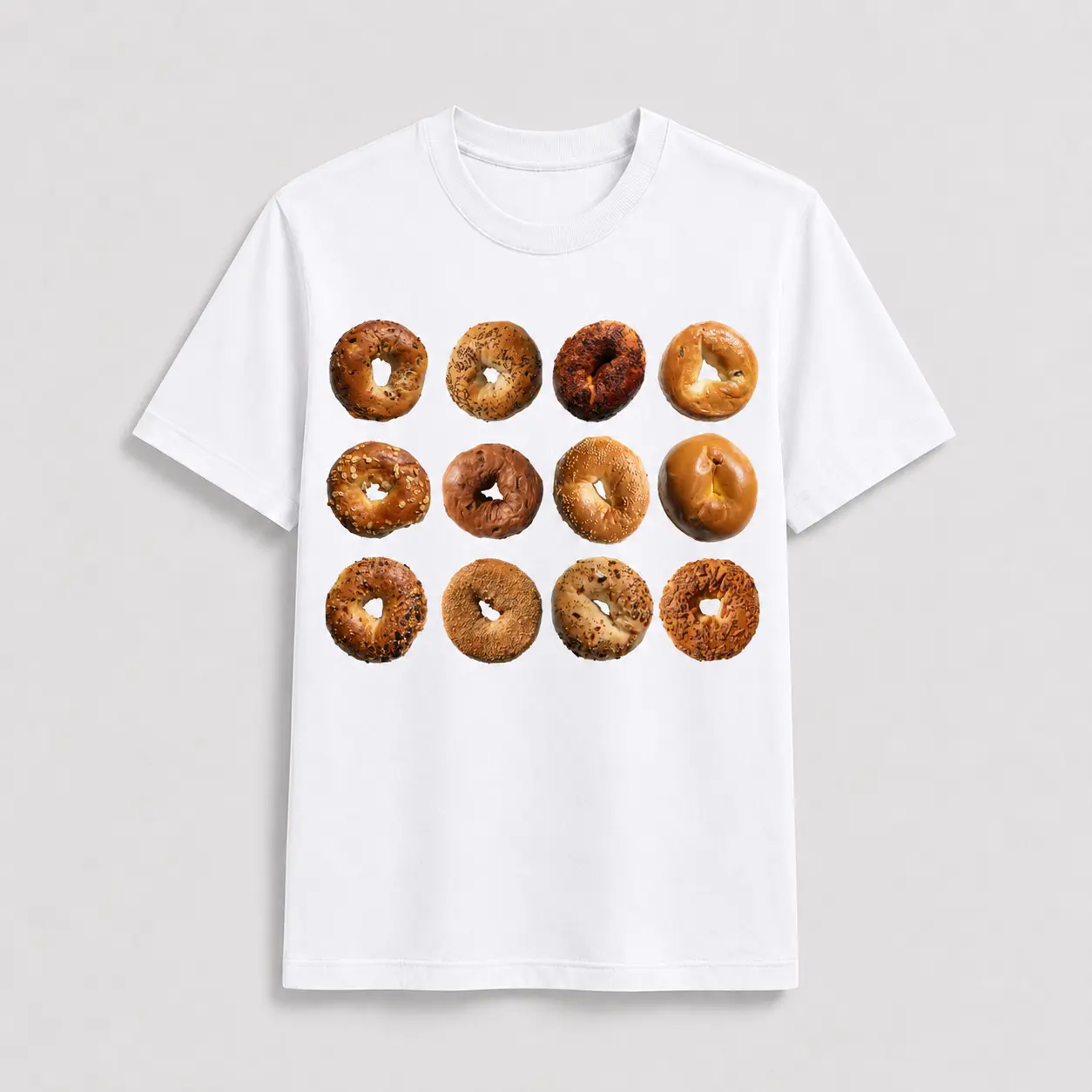Bagel Lover Graphic T-Shirt Black Casual