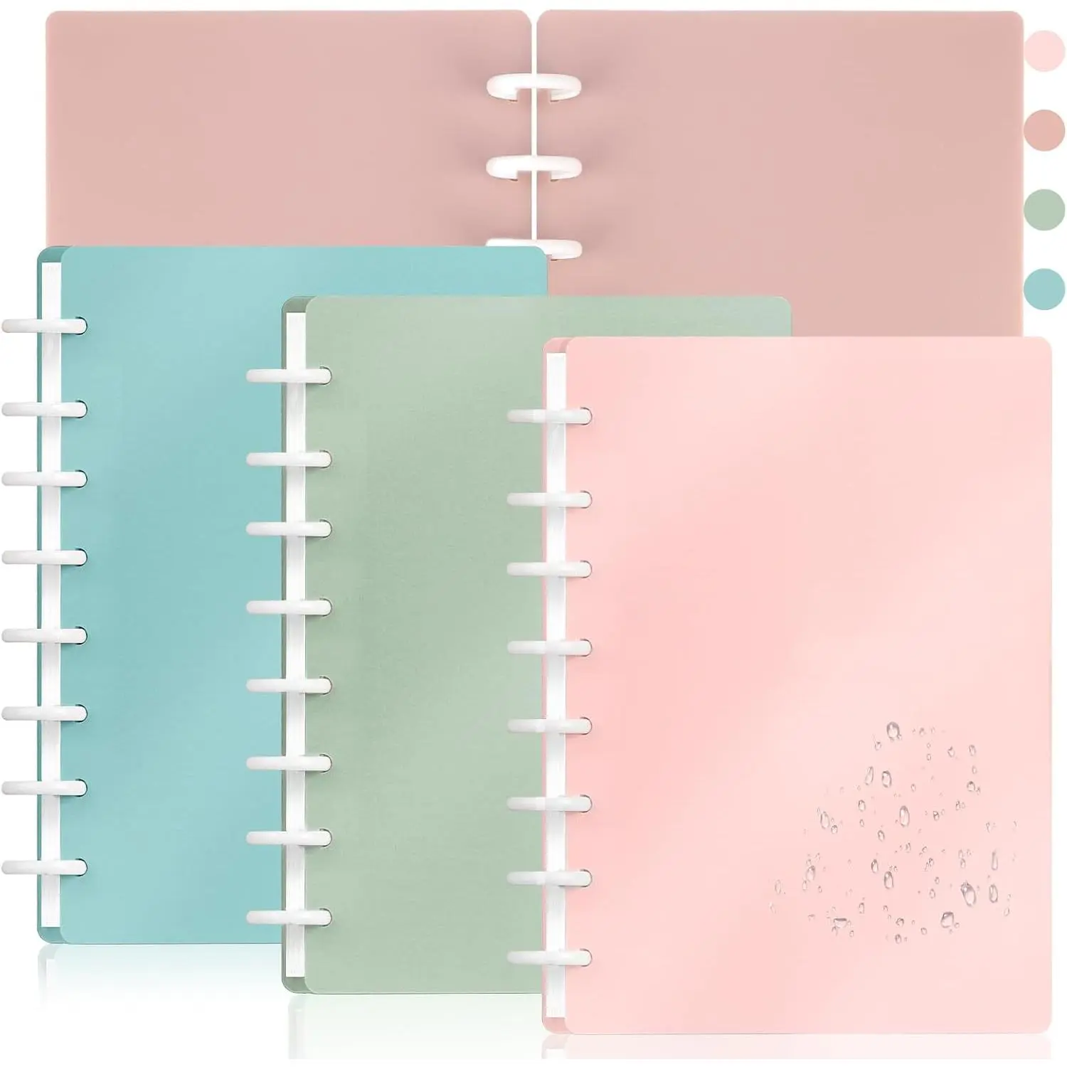 4 Set Junior Size Discbound Notebook Cover Plasic 5.5x8.5in With 8 Disc Ever Pack Half Letter Size Discbound Planner Cover 8 Hole Arc Notebook System Accessories
