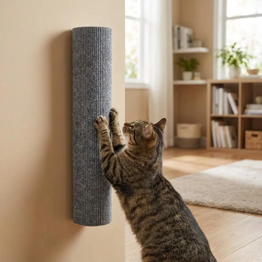 Luxury Cat Scratching Post, High Adhesive Back, Durable Pet Toy, Indoor Scratch Pad, Interactive Climbing Mat, Self-Adhesive, Multi-Functional