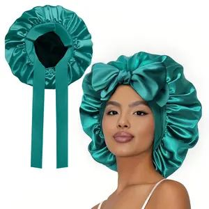 Double Layer Satin Bonnet for Sleeping, Soft and Breathable Hair Care Bonnet, Adjustable Night Sleeping Cap, Heatless Styling Tool for Women