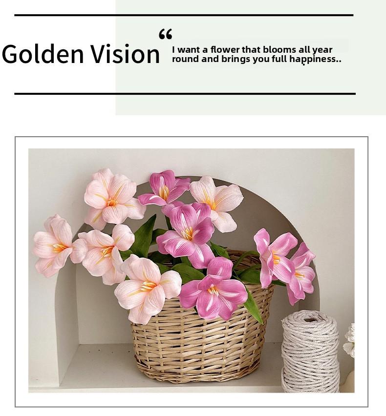 High-Quality PU Feel Brownie Tulip Artificial Flower Living Room Home Decoration Wedding Hall Floral Photography Prop