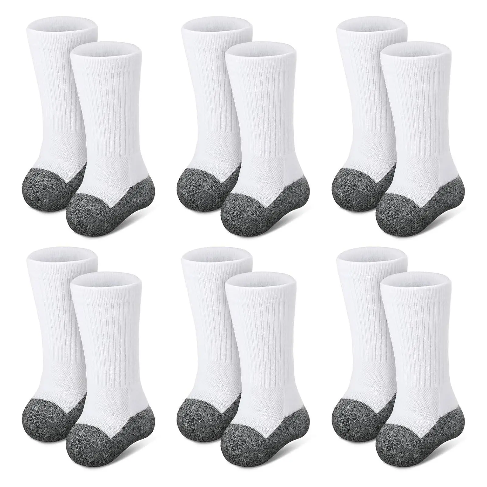 12 Pcs Soft Breathable Cotton Amputee Crew Socks - Elastic Stump Shrinkers for Prosthetic Leg ComfortGift