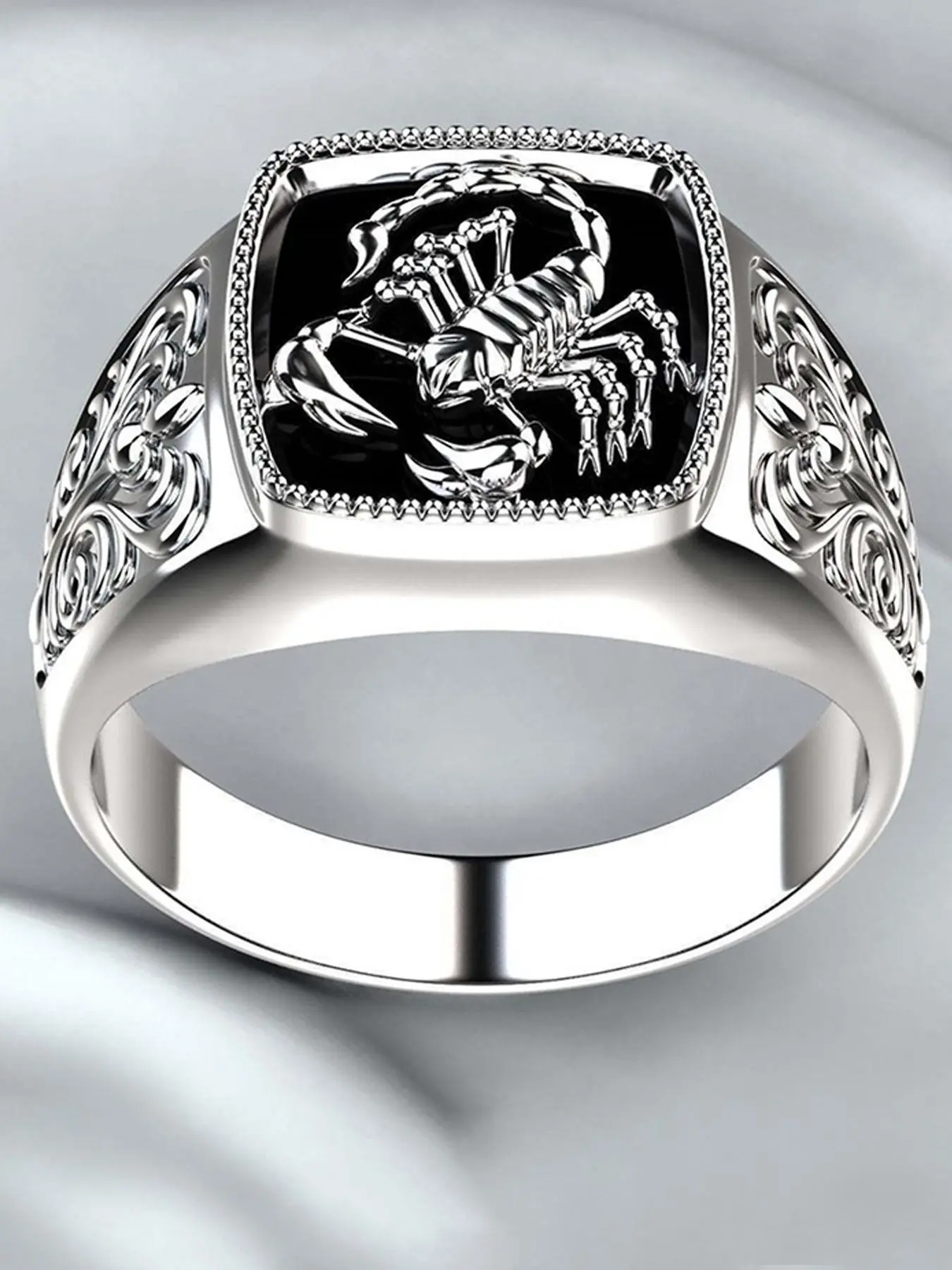 Creative Electroplated Scorpion Shape Ring for Men, Punk Style Ring, Unique Design with Stylish Patterns, Dark Aesthetic Rings, Jewelry Rings, Perfect Gift for Boyfriends or Friends